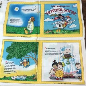 Mary Engelbreit Mother Goose Volume 1 Fabric Book Panel VIP Cranston 2006 DIY
